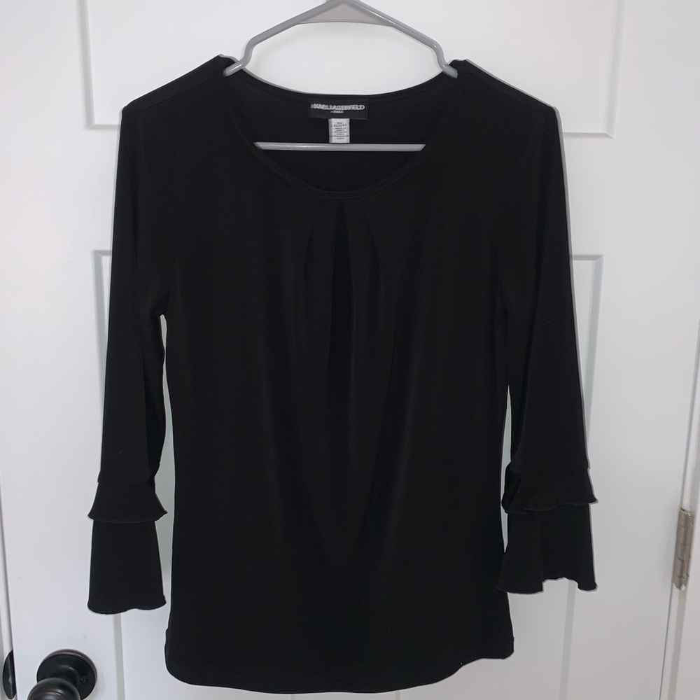 Karl Lagerfeld Black Blouse
